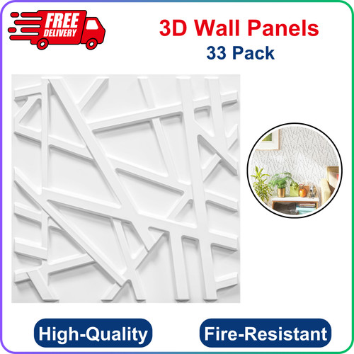 Pack white wall panels - pack, 3d