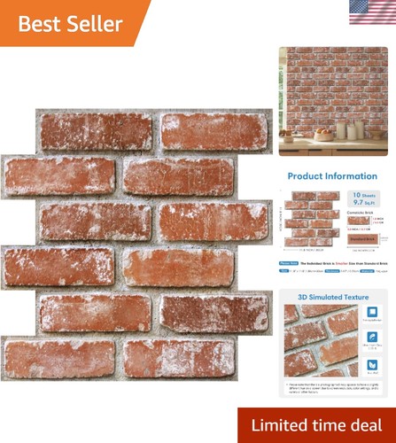 Faux brick wall panels peel - wall,