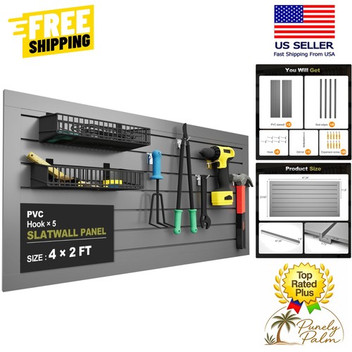 Durable grey slatwall garage - grey,