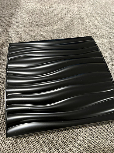 Wall panel black - 3d, wave