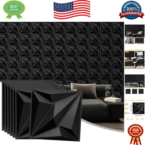 Waterproof black wall - waterproof, 3d