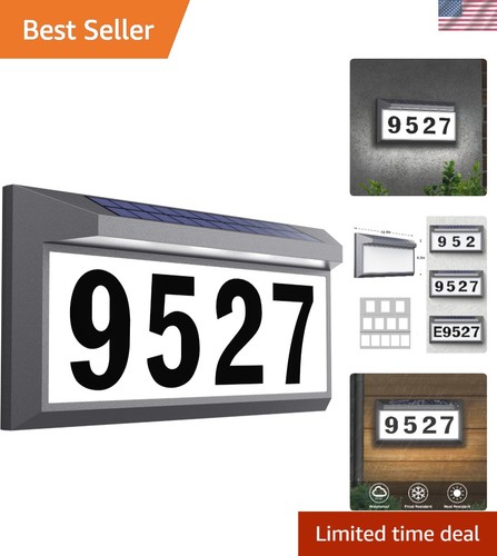 Solar address sign with led - address,