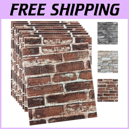 Red brick wall panels - red,