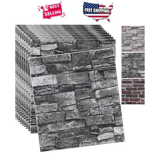 Faux brick wall panels - 3d,